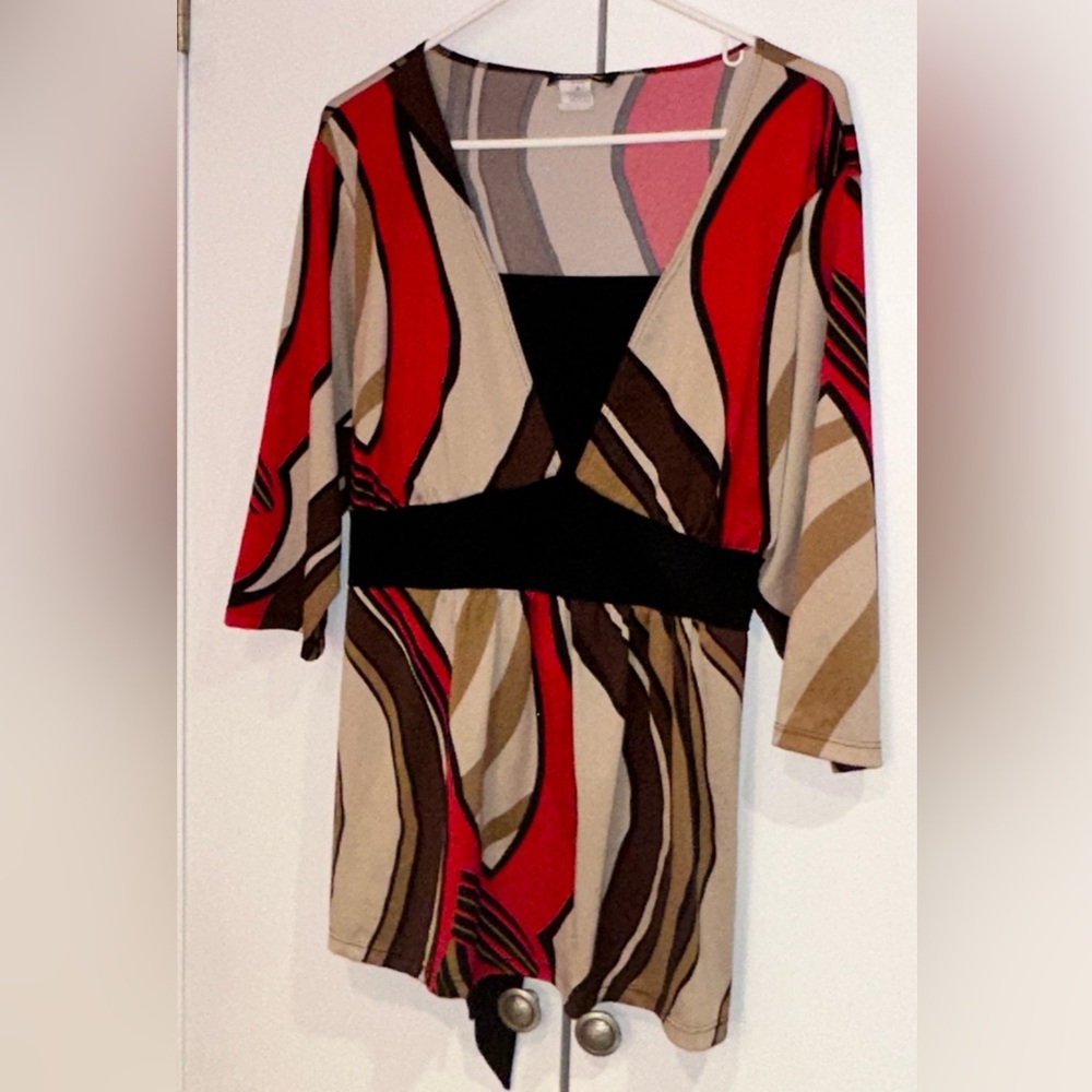 Layered look tie back blouse  Size 2X